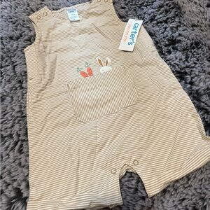 Carter's Beige Striped One Piece